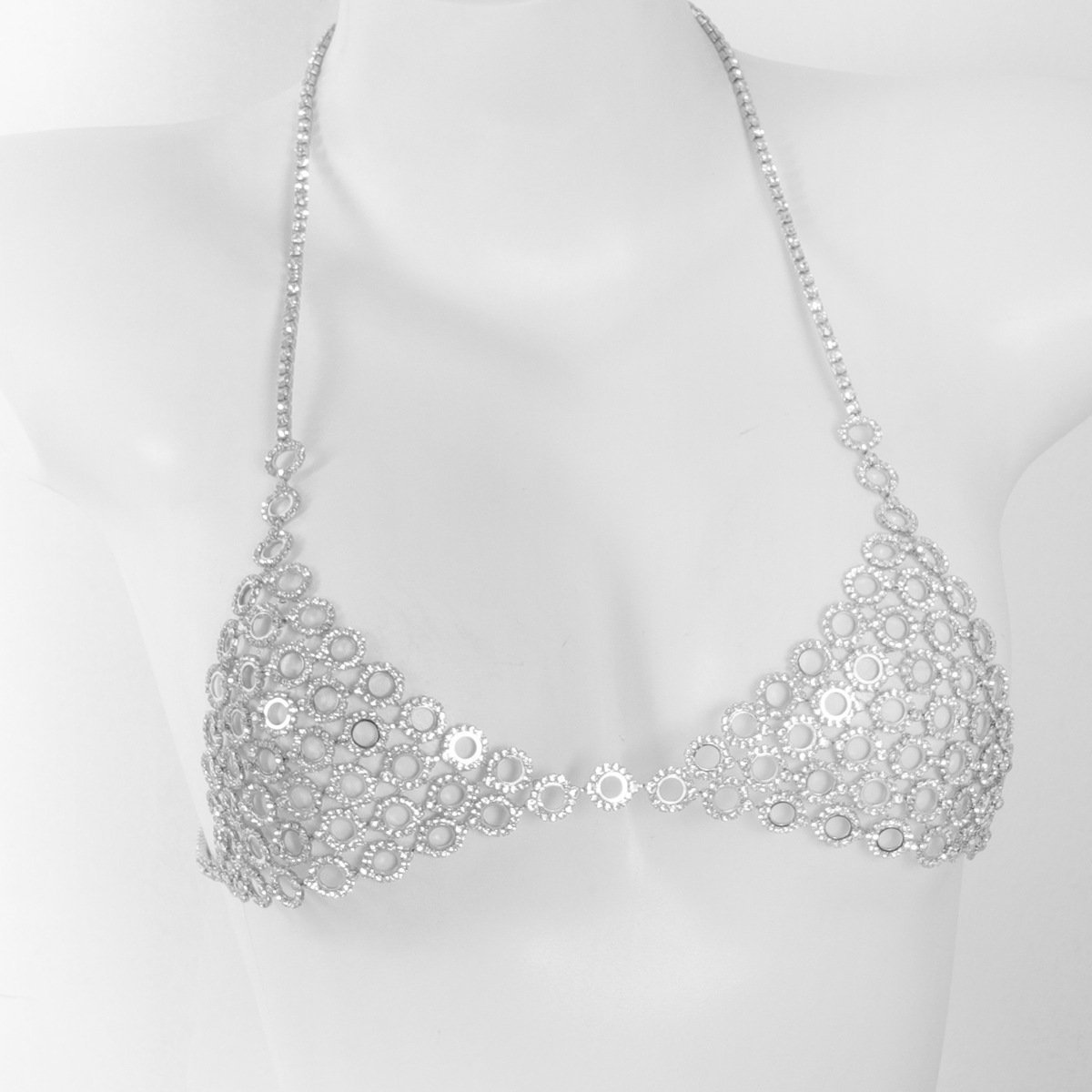 Picture of Cross-border New Accessories Luxury Flash Diamond Fashion Show Party European and American Sexy Exaggerated Bikini Body Chain suit