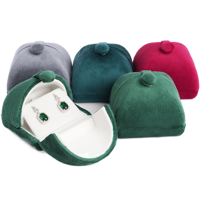 Swan Velvet Cloth Jewelry Box, High-End Ring Box, Bracelet Long Chain Packaging Box, Double-Open Yurt Jewelry Box