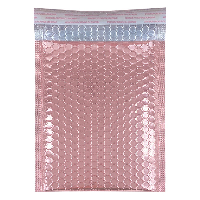 Thickened Colorful Co-Extruded Film Bubble Bag Bubble Wrap Envelope Rose Gold Aluminized Film Express Clothing Packaging Material Bag