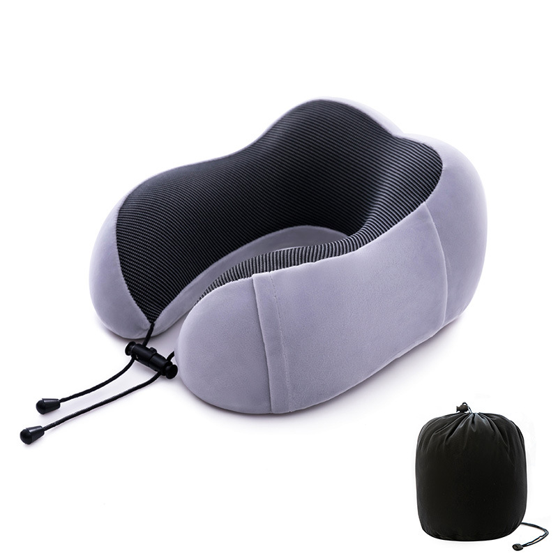 Picture of Cross-border U-shaped neck pillow can be fixed Logo simple memory foam U-shaped pillow wholesale travel neck pillow portable U-shaped pillow