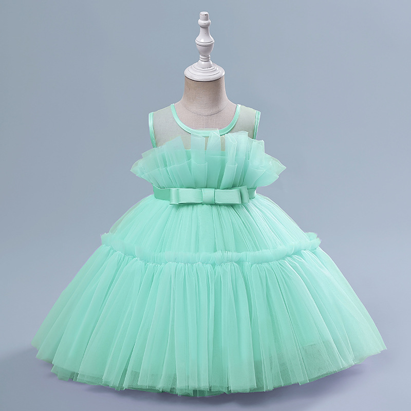 Picture of Children's Dress Cross-Border Foreign Trade Girls Sleeveless Festival Performance Dress Birthday Party Tutu Princess Dress