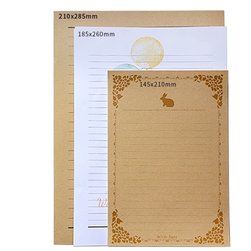 Letter Paper Printing Envelope Retro Kraft Paper White Thickened Chinese Style Literature and Art Antique Love Letter Expression Letter Paper