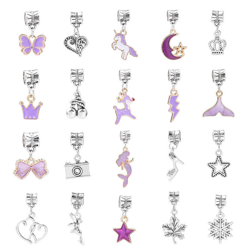 Picture of Children's Day Hot Cartoon Purple Set diy Creative Handmade Jewelry Bracelet Women's Exquisite Gift Box Gift Bracelet