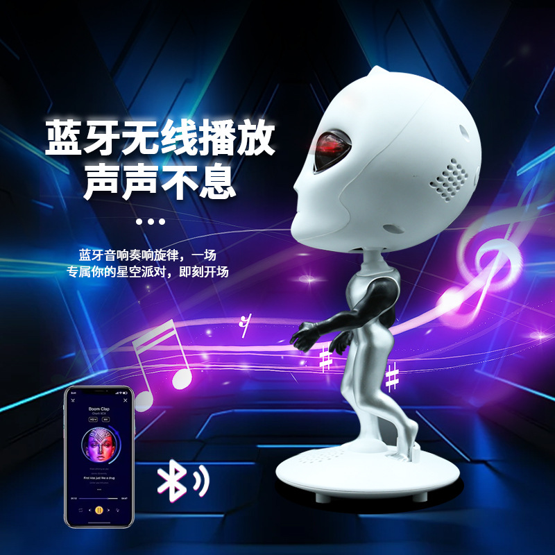 Cross-Border Internet Celebrity Ornaments Alien Astronaut Astronaut Atmosphere Light Laser Light Bluetooth Audio Starry Sky Light Projection