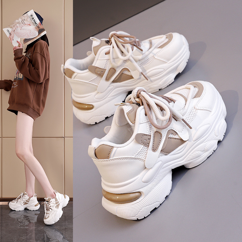 Torre Shoes Women's Spring and Autumn 2025 New Korean Style All-match Student Running sneaker Platform Shoes HHX-G27