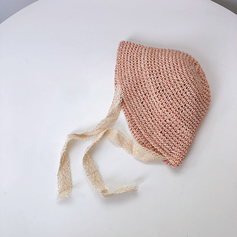 Picture of Children's Sunscreen Hat Summer Beach Girls Straw Fisherman Hat Ins Korean-style Baby Sunshade Basin Hat for 1-3 Years Old Children