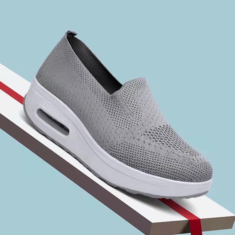 Picture of sneaker Women's Cross-border Foreign Trade 2025 New Thick-soled Air Cushion Casual Shoes Mesh Slip-on Heightened Walking Shoes for Women