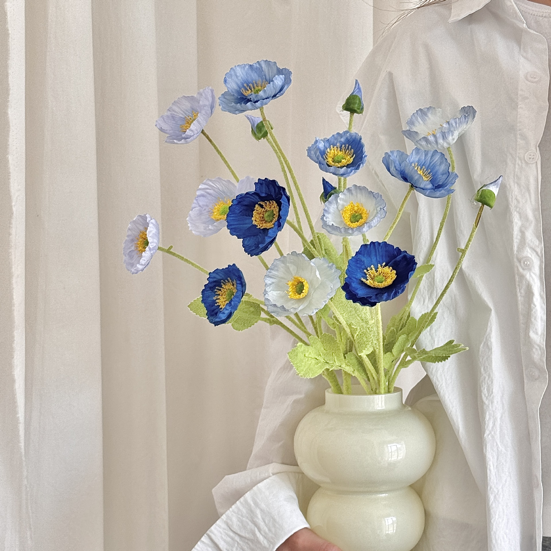 Picture of Poppy Artificial Flowers, High-End Realistic Wedding Scene Layout, Home Decoration Ornaments, Artificial Flowers, Silk Flowers, Artificial Flowers