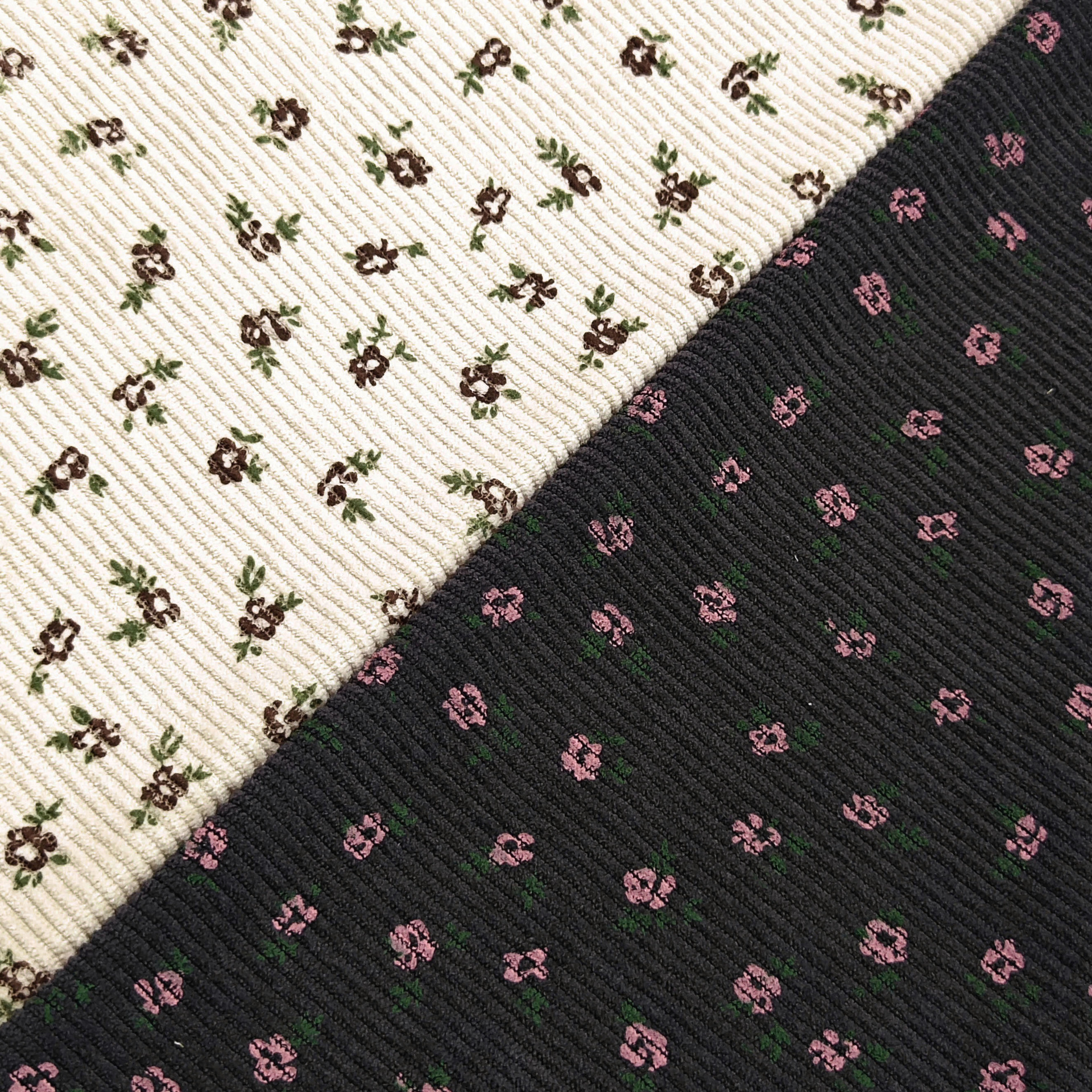Autumn and Winter Corduroy 8-Pit Woven Water Slurry Printing Retro Floral Fashion Skirt Shirt Children's Clothing Boutique Fabric