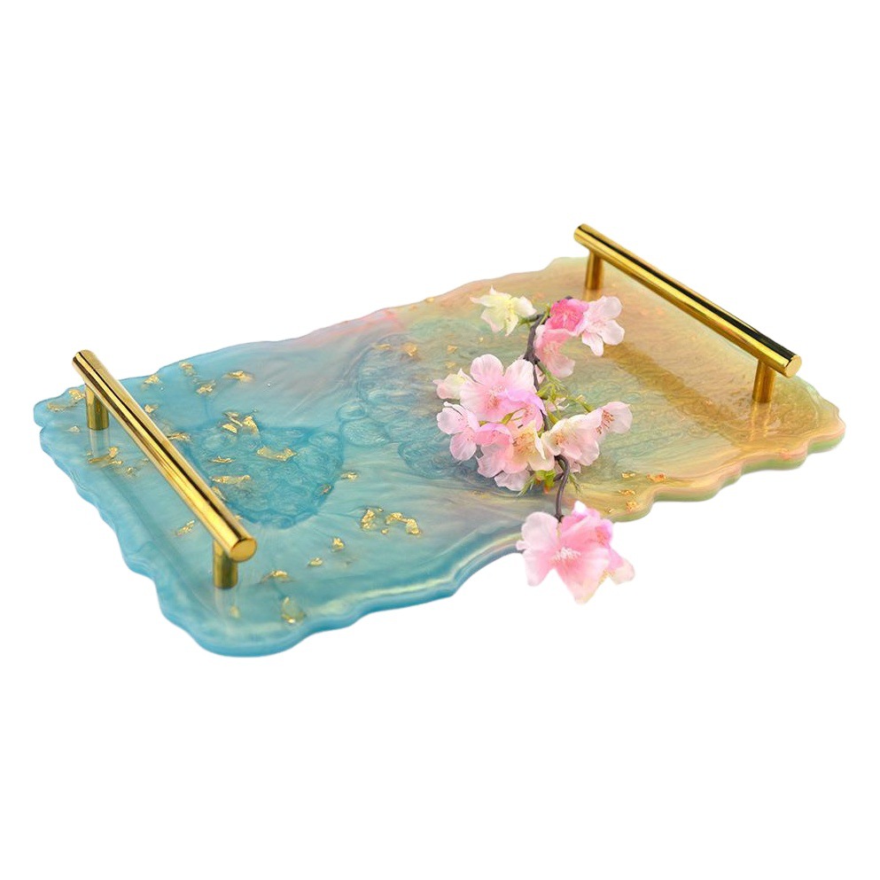Fruit Plate Silicone Mold Tea Tray Resin Silicone Epoxy Coaster Set DIY Material Tray Coaster Epoxy Mold