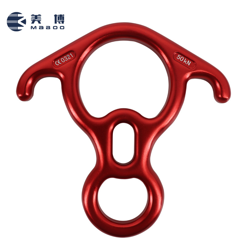Picture of 50KN Outdoor 8-shaped Ring Descender Descender Descender Cable Descender Rock Climbing Climbing Climbing Buckle Slowly Descender Ring Horn 8-shaped Ring