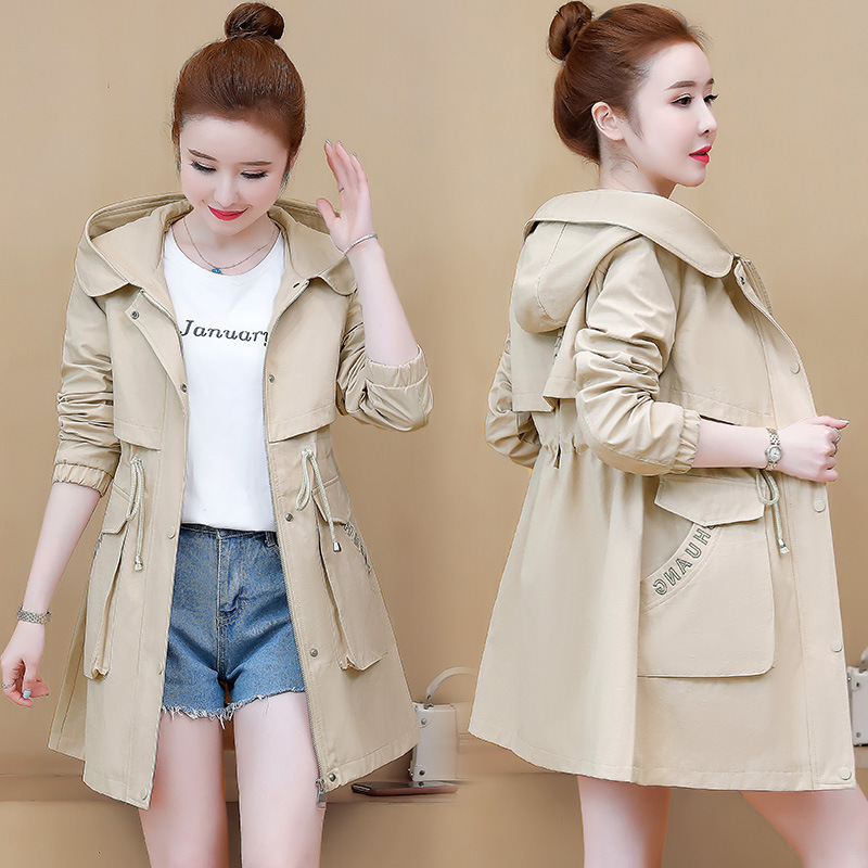 Picture of in stock Real-shot Trenchcoat Women's Mid-length 2025 Spring and Autumn New Design Sense Coat Trendy Coat for Petite