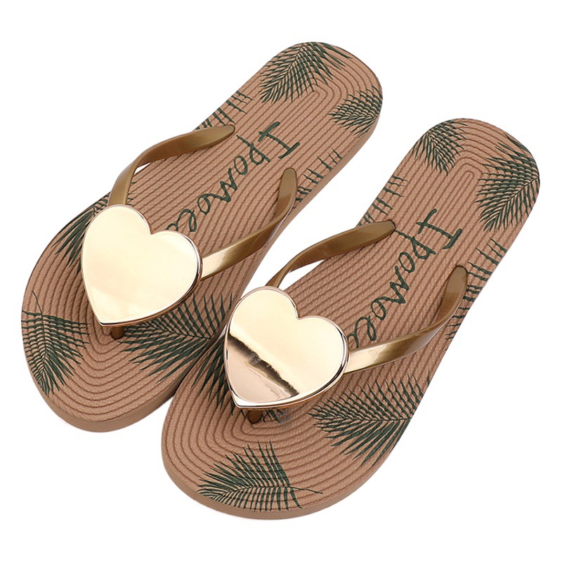 Flip-flops women's summer wear black flip-flops non-slip bathing beach beach swimming sandals women's thick-soled beach