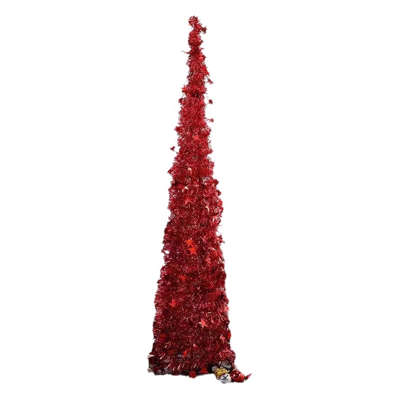 2023 Beiqi new Christmas tree holiday decorative tree living room folding retractable wool strip floor family colorful film wool