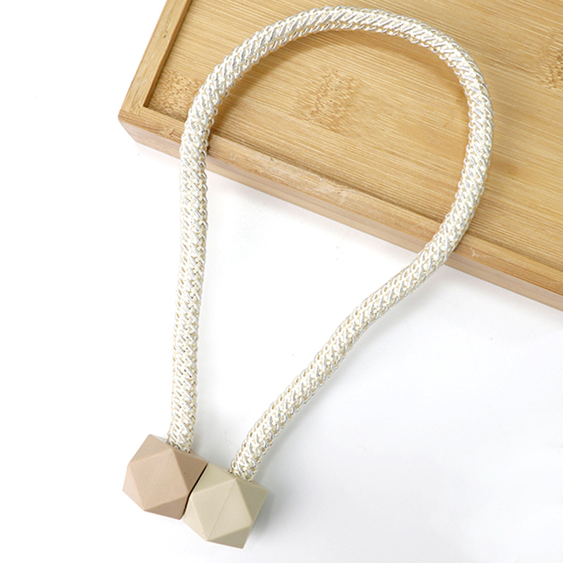 Picture of Cross-border Wholesale Creative Rubik's Cube Magnetic Buckle Punch-free Pair Pack Simple Curtain Buckle Tying Rope Accessories Curtain Strap
