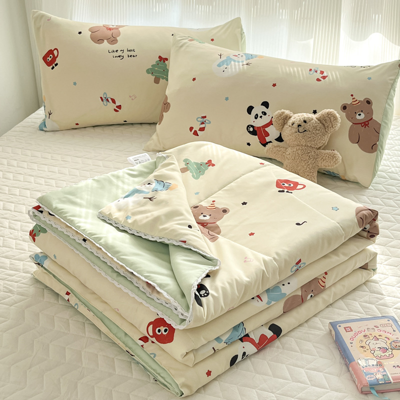 Picture of Class A Maternal and Infant Grade Summer Quilt Lace Summer Cool Quilt Summer Air-conditioning Quilt Double Washed Cotton Quilt Core Children's Thin Quilt Ins
