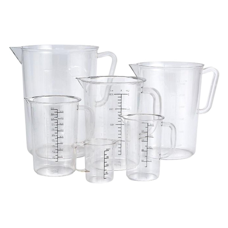 Picture of Transparent Acrylic PC Measuring Cup Plastic Scale Measuring Kettle Thickened High Temperature Milk Tea Shop Supplies Black Scale Measuring Cup