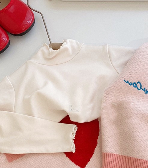 Picture of Korean version of children's clothing autumn and winter foreign style new girls retro temperament fashion solid color knitted sweater wool pants suit fashion