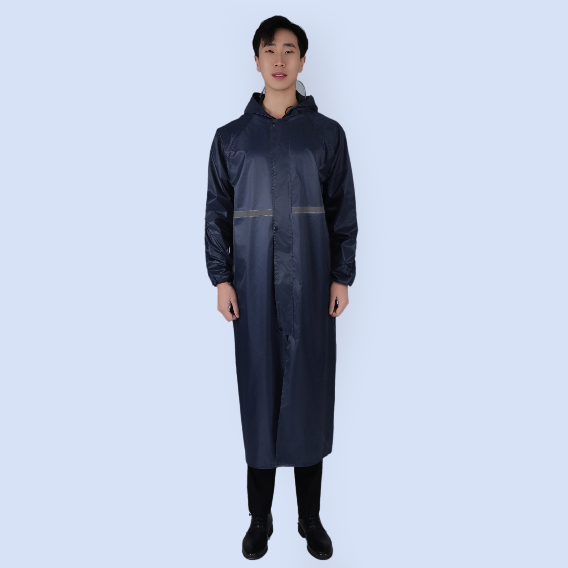 Picture of Raincoat conjoined body explosion-proof rain security guard duty electric car adult single man man woman lengthened sanitation hiking raincoat