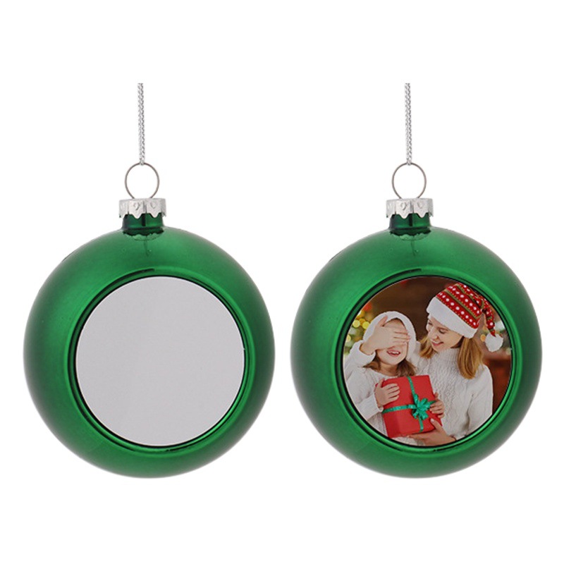 Cross-border Amazon thermal transfer Christmas ball pendant blank 4-8cm sublimation blank European and American Christmas Ball Pendant