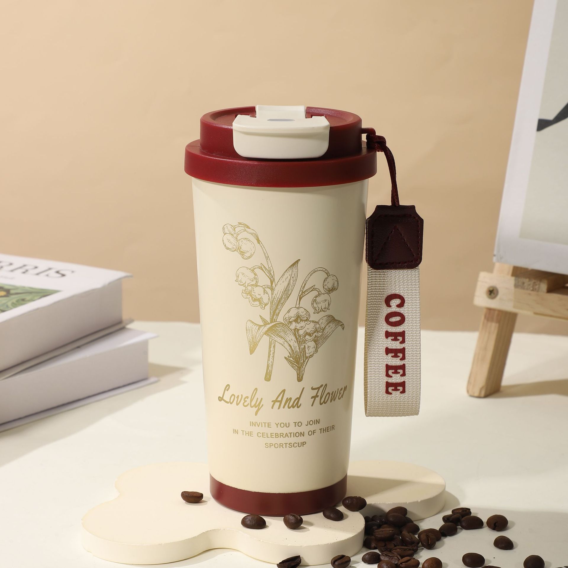 Picture of Wholesale Insulated Cups, Trendy High-Appearance Cold Coffee Cups for Men and Women, Outdoor Car-Mounted Stainless Steel Dual-Drink Gift Cups