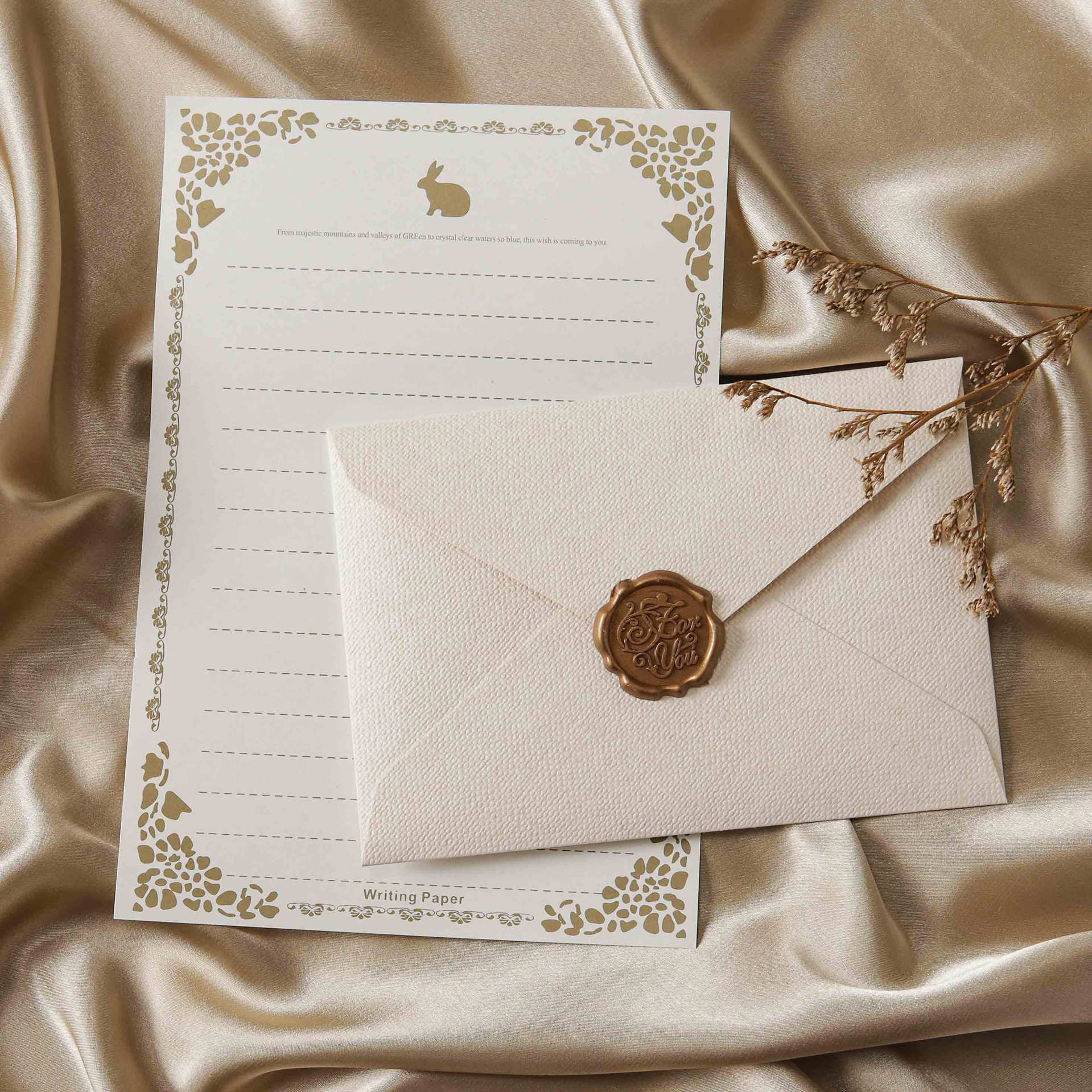 Picture of Letterhead Envelope Set Thickened linen Envelope Handwritten Love Letters for Male Girlfriend to Confess Birthday Greeting Card Exquisite Letterhead