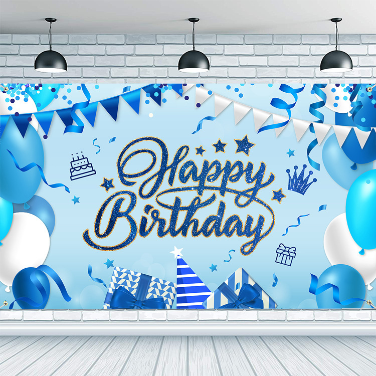 Amazon 2021 Birthday Celebration Banner Hanging Ornaments Birthday Party Decoration Colorful Flag Source Manufacturer