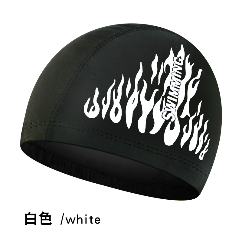 Picture of Adult color solid color swimming cap unisex cloth swimming cap three needle five thread nylon swimming cap manufacturers wholesale