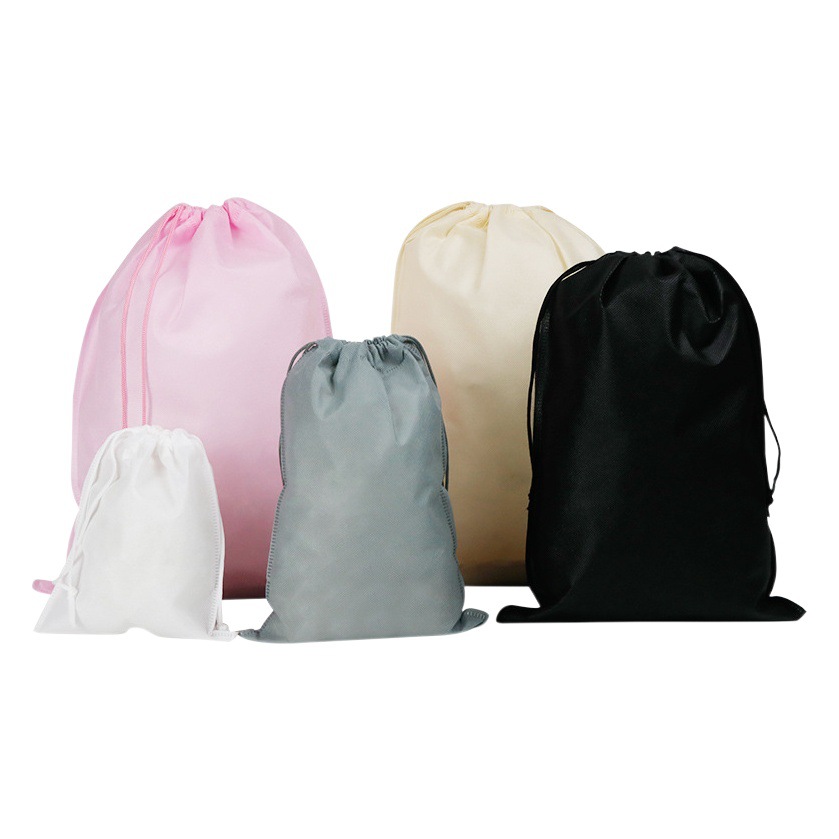 Spot non-woven drawstring bag clothes toy dustproof storage bag blank shoes backpack packaging bag