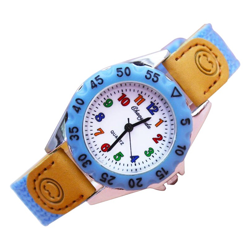 Elementary school boys and girls canvas breathable belt watch simple casual cute children fashion quartz watch