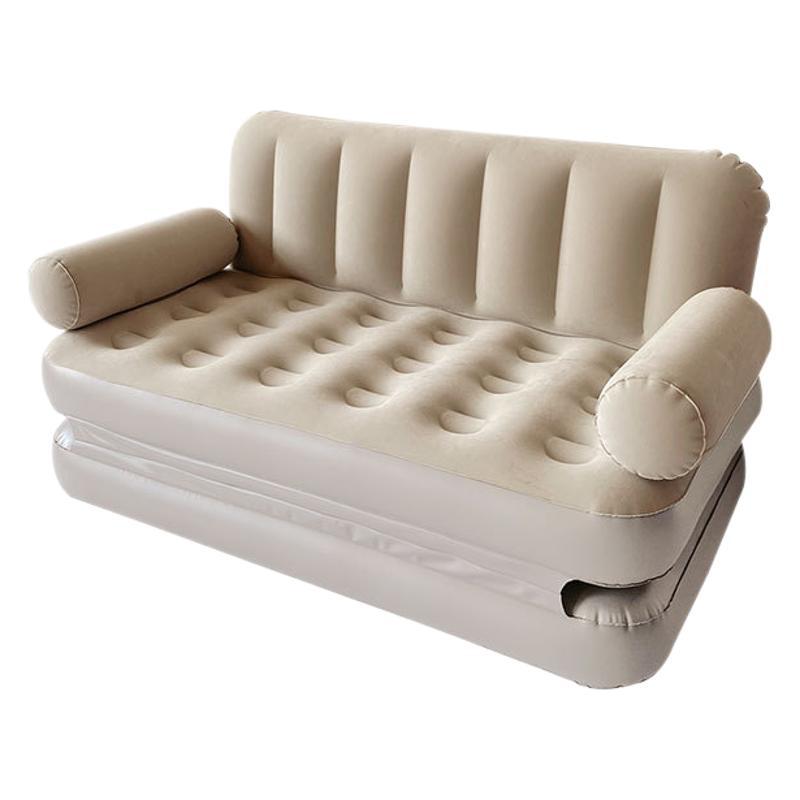 New Inflatable Sofa Outdoor Mattress Floor Mat Outdoor Portable Folding Camping Lazy Single Double Inflatable Cushion