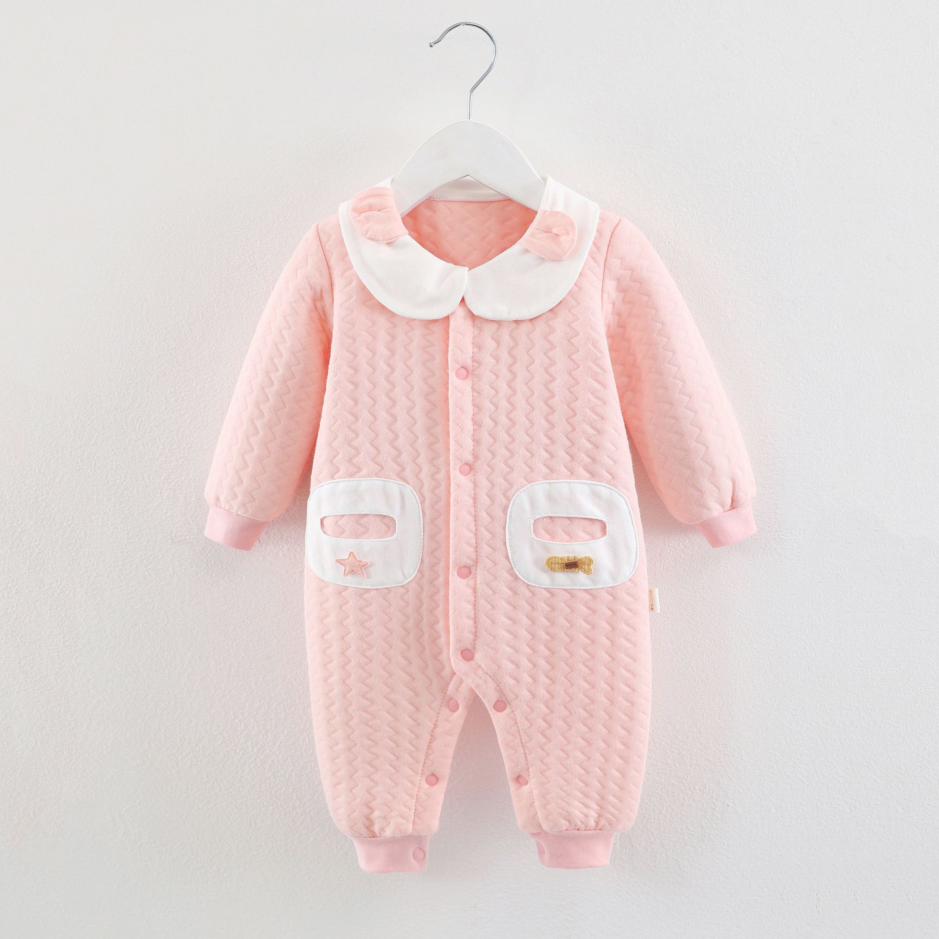 Picture of Baby's one-piece clothing autumn and winter pure cotton warm newborn climbing clothing for boys and girls baby ha clothes newborn one-piece clothing spring and autumn clothes