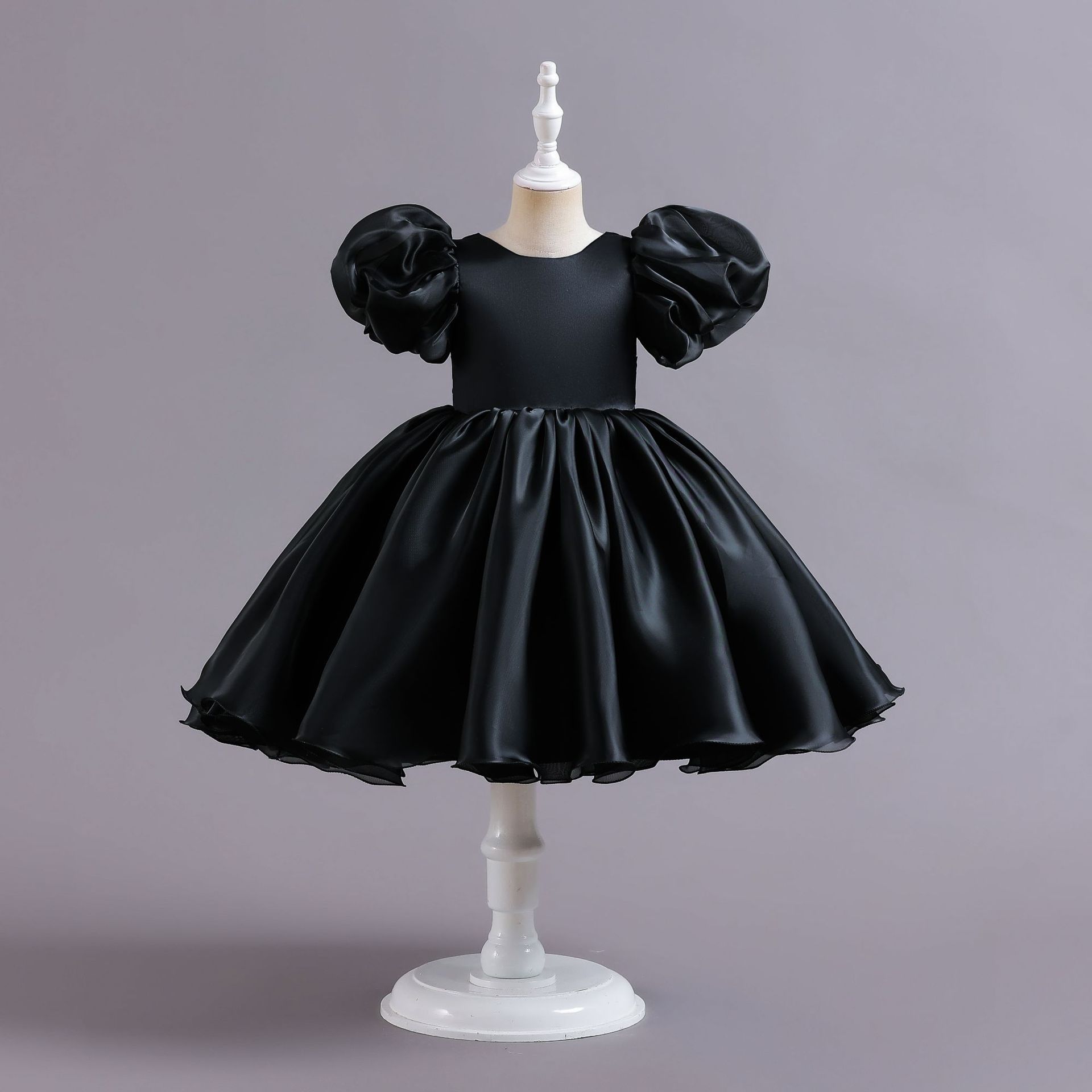 Children's Princess Skirt Bubble Sleeve High-end Puffy Skirt Autumn dress Girl's Dress Skirt