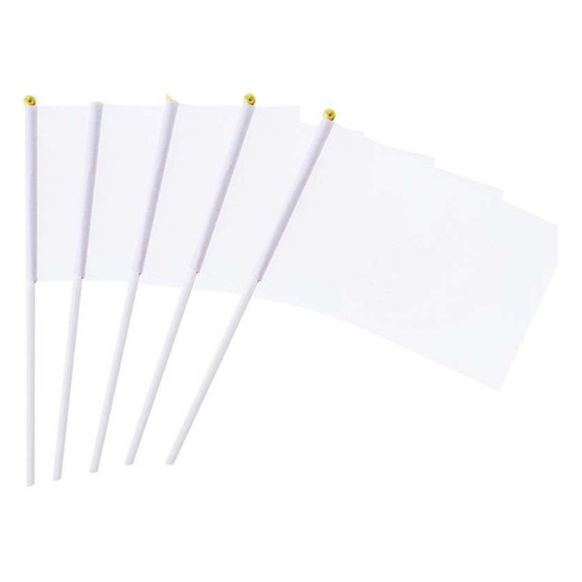 Spot white thermal transfer flag cross-border e-commerce car flag hand flag production can be sent on behalf of FBA a generation