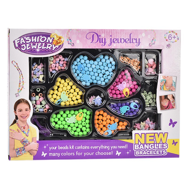 Play house toy children's handmade diy toy beaded girl bracelet acrylic beaded cross-border new product