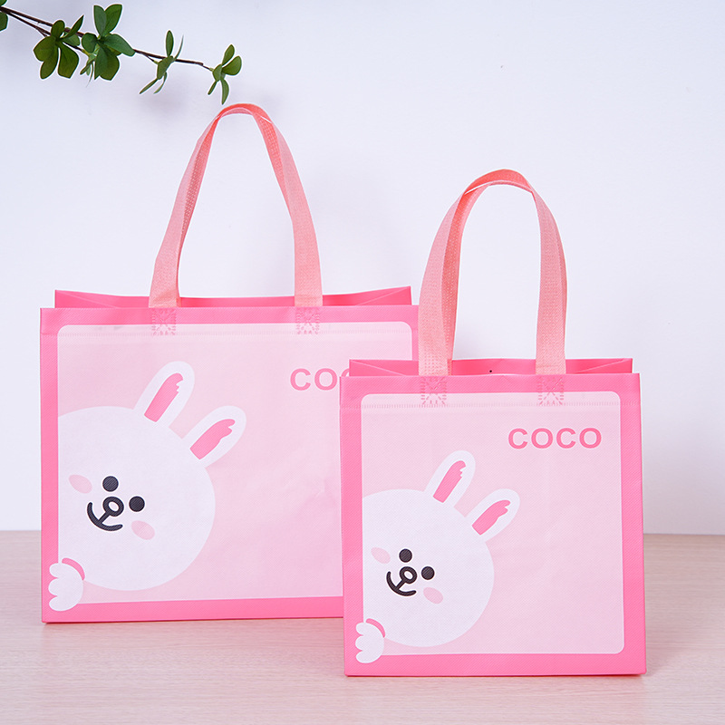Factory wholesale non-woven tote bag garment bag cartoon cute environmental protection advertising bag can be printed logo custom