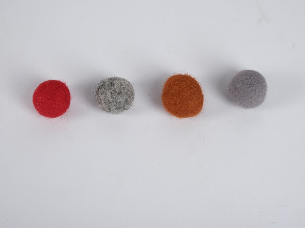 Picture of Wool Ball DIY Jewelry 2.0cm Felt Ball Mixed Colorful Wool Felt Ball Hair Accessories Christmas Poke Poke Fun