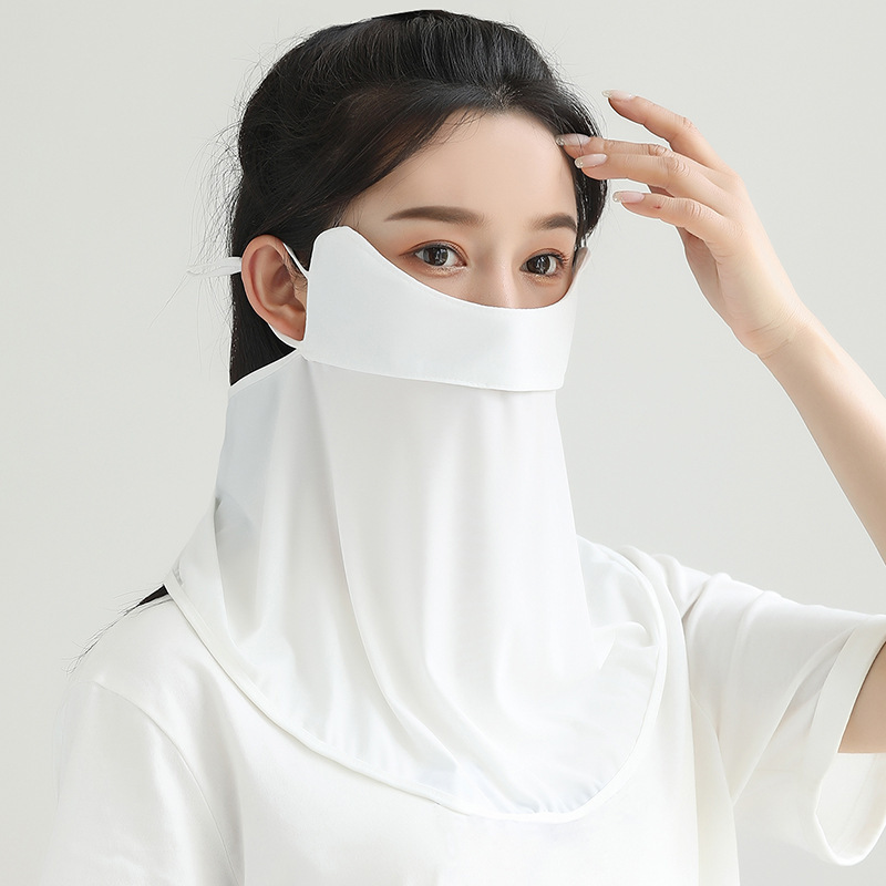 Picture of Summer Ice Silk Long Eye Angle Protection Mask Neck Protection Sun Protection Mask UV Protection Sunshade Cool Sense Riding Veil