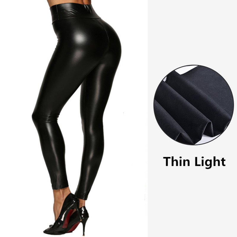Picture of Cross-border explosions PU leather pants women's wish AliExpress hot spring and autumn wear leggings women's four-sided elastic pants