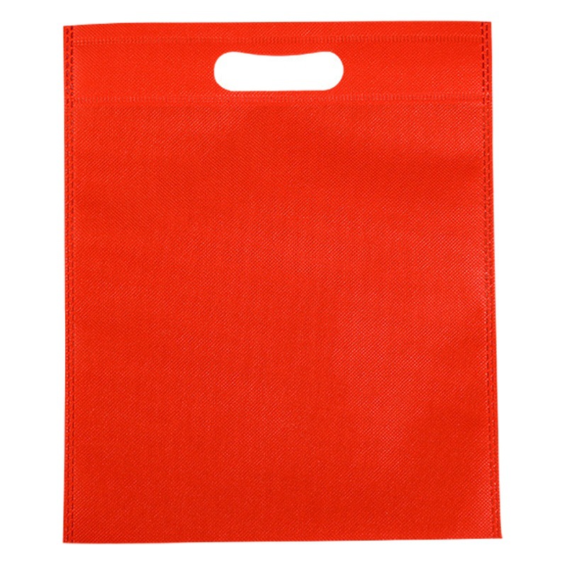 In stock printable logo non-woven bag flat pocket clothing store supermarket bank shopping bag gift bag floor push