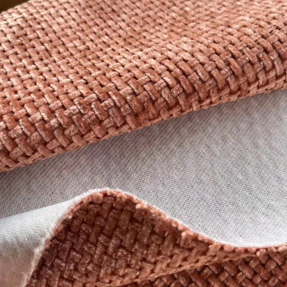 Picture of F508 in stock Straight Supply Oblique Fishing Net Pattern Chenille Sofa Cotton Linen Fabric Sofa Cover Pillow Cushion Linen Fabric