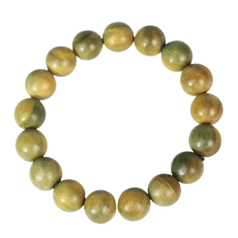 Picture of Factory wholesale Argentina green sandalwood bracelet 12MM sandalwood beads Wen play around finger soft men's and women's student plate play bracelet