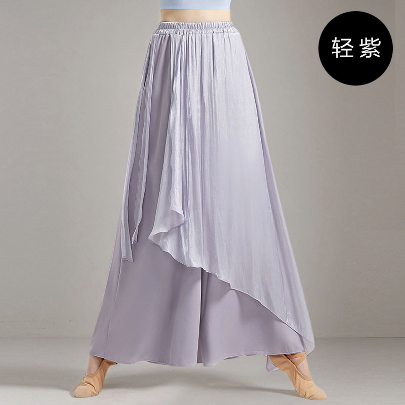 Picture of Classical dance practice clothes, women's dancing pants, wide-leg pants, flowing Chinese dance clothes, modern dance straight trousers, culottes, pants