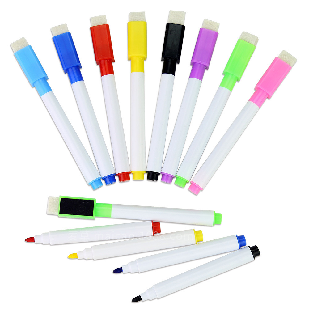Picture of Factory Direct Sales Whiteboard Pens, Colorful Black Core Teacher Writing Pens, Watercolor Pens, Eco-Friendly Magnetic Drawing Pens, Children's Erasable Pens