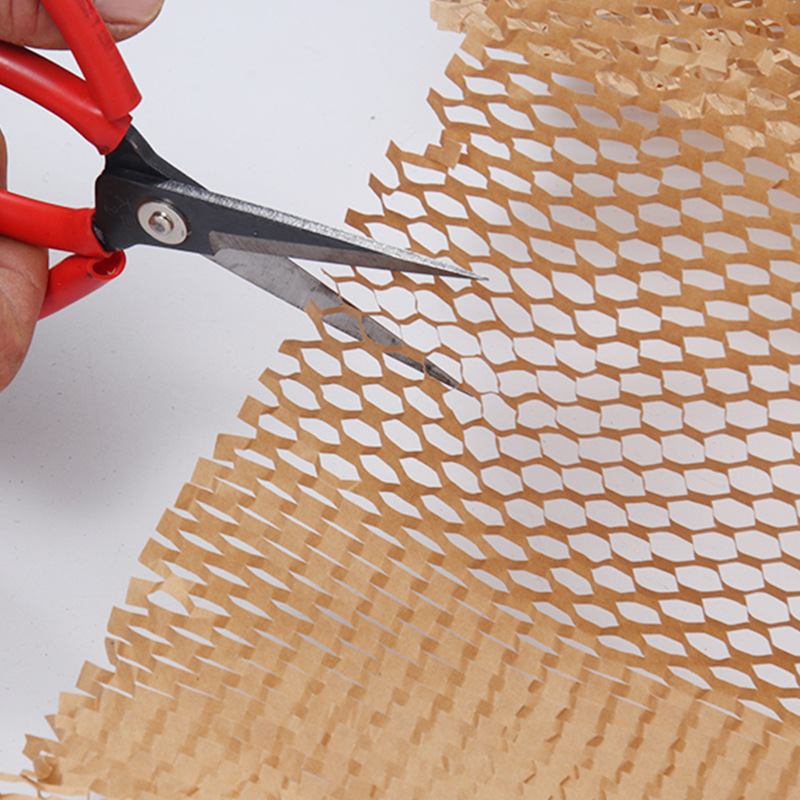 Picture of Kraft Paper Honeycomb Express Packaging Recycled Paper Shockproof Filling Paper Degradable Environmental Cushioning Paper Honeycomb Paper