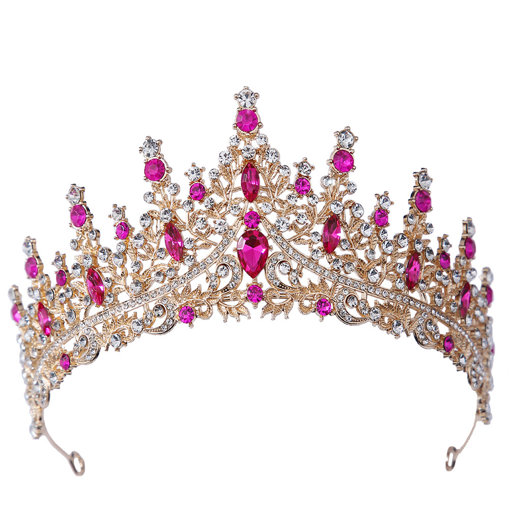 Picture of Bridal Crown New European-style headdress alloy with rhinestone crystal wedding dress accessories Amazon hair accessories