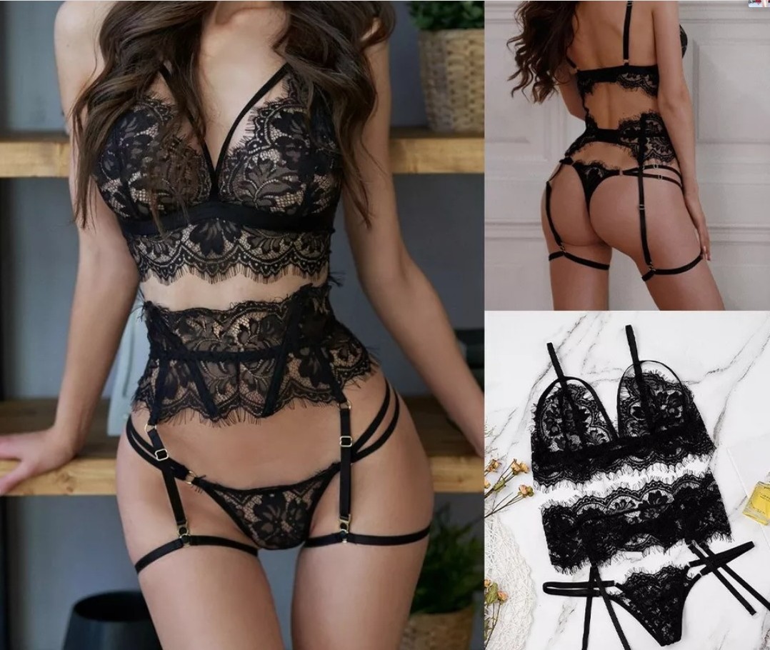 Sexy underwear cross-border supply of Europe and the United States foreign trade hot sexy women's lace split underwear a generation of hair