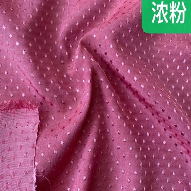 Picture of Polka Dot Jacquard Fabric Twisted White Soft Jacquard Fabric Lolita Princess Dress Fabric Colorful Chiffon Jacquard Fabric