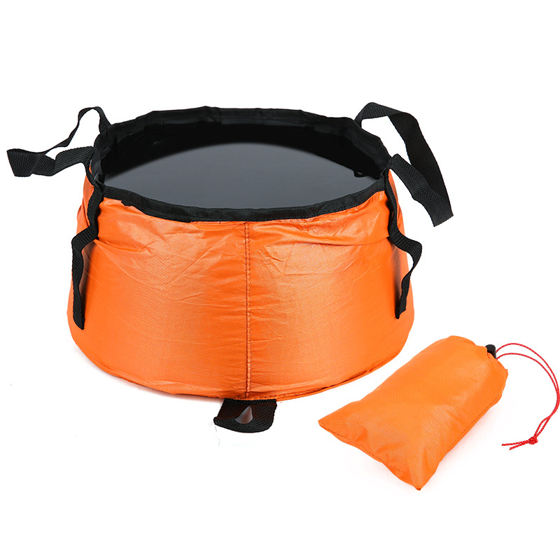 Picture of AYXSEE outdoor folding portable water basin travel camping Hotel Hotel wash face wash feet wash basin delivery storage bag