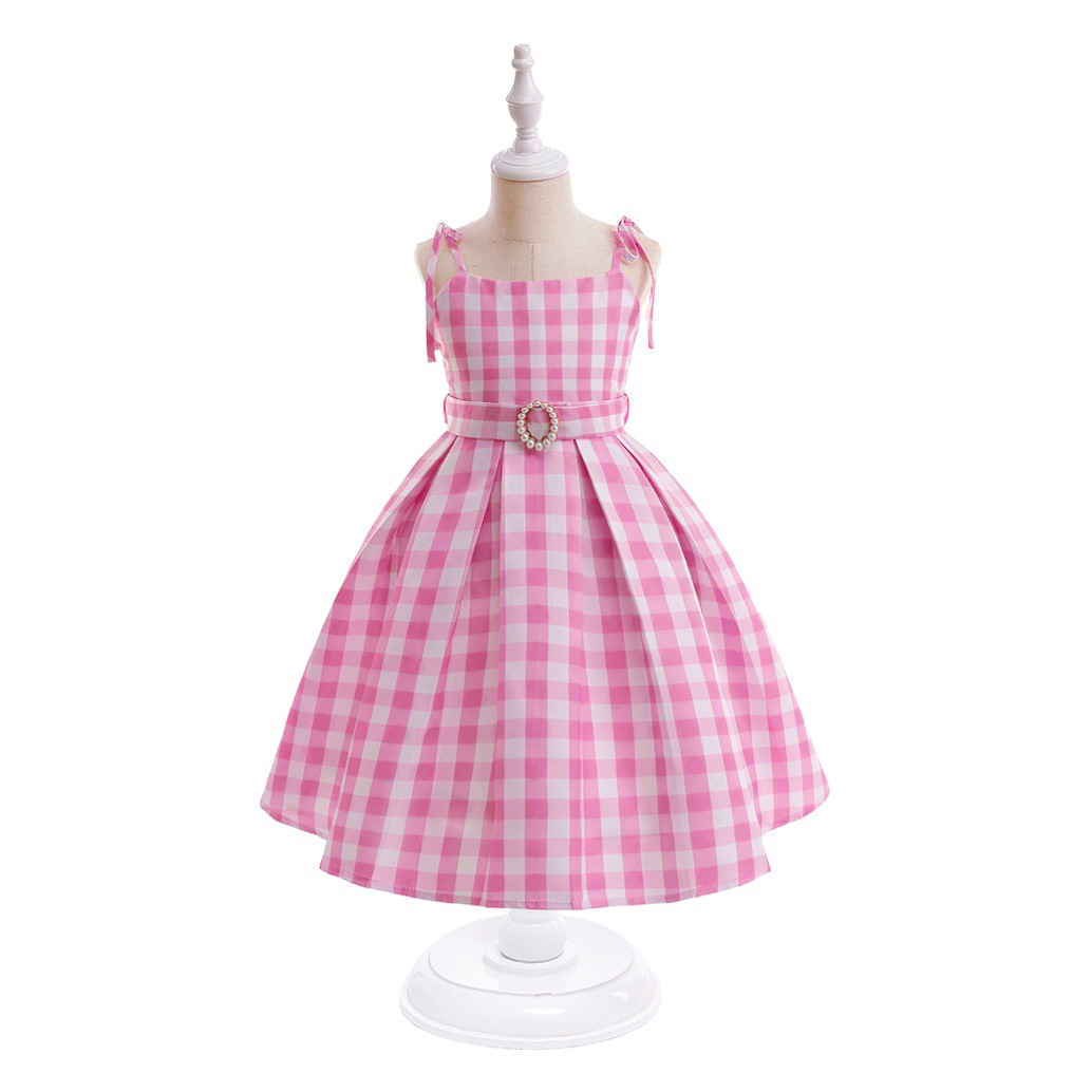 Barbie Cos Clothing 2025 Real Movie Barbie Dress Ken Halloween Kidsren Cosplay Costume